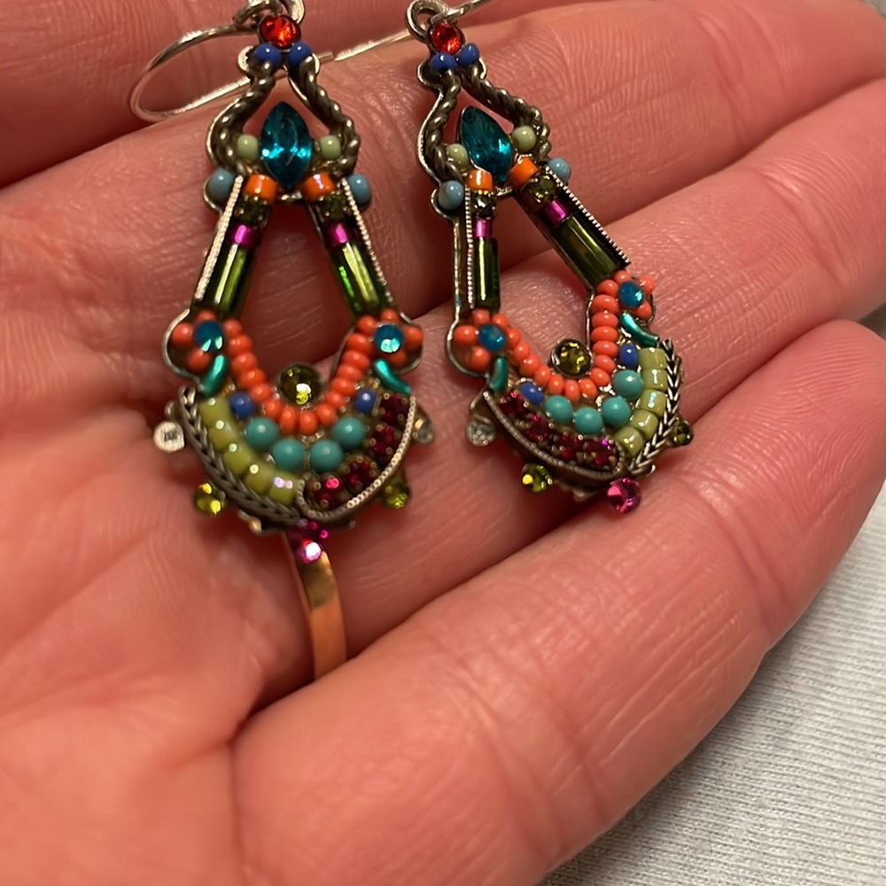 Alpaca Silver Statement Dangle Earrings - image 7